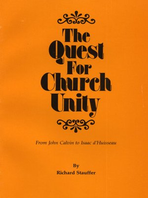 cover image of The Quest for Church Unity